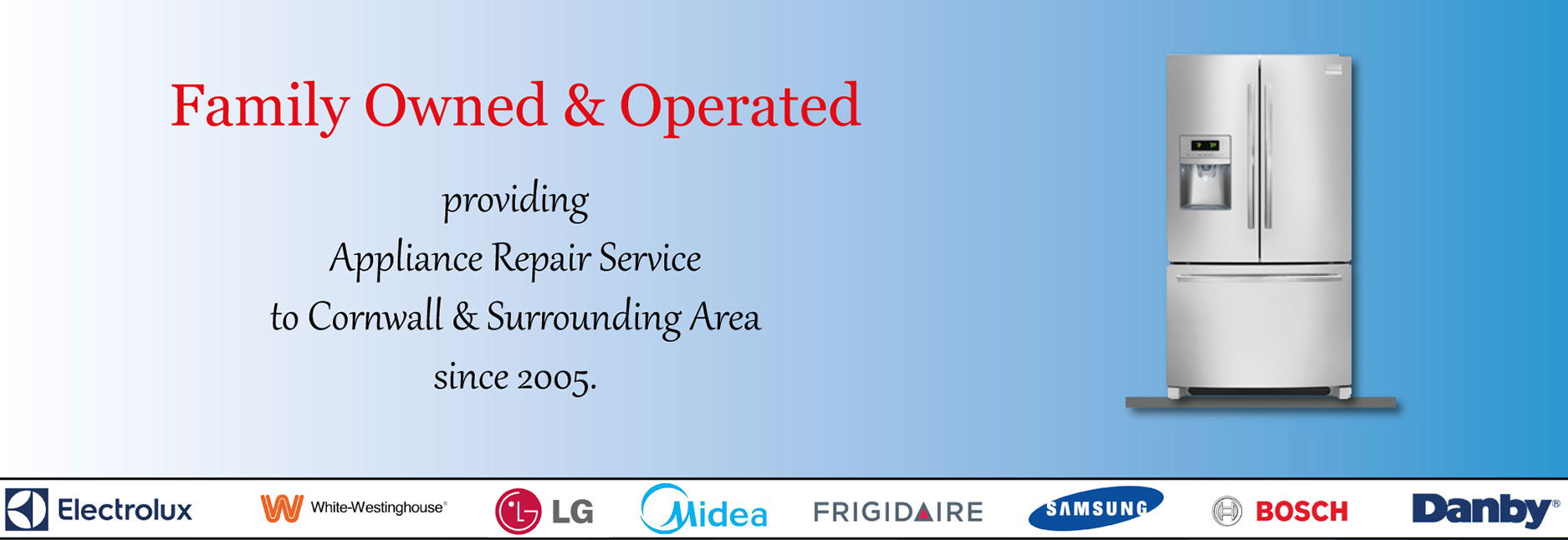 Cornwall Appliance Repair, oven, fridge, stove, dishwasher, washer, dryer, cook top repair.